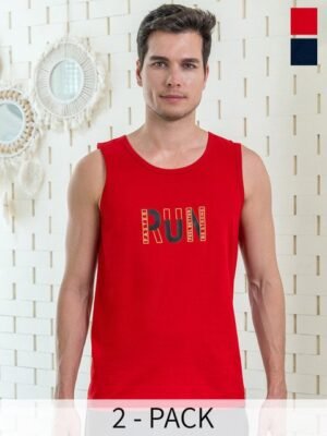 Lux Cozi Pack Of 2 Printed Combed Cotton Lounge T-Shirts