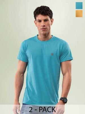 LUX NITRO Pack Of 2 Round Neck Anti Odour Lounge T-Shirt