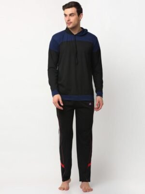 MACK JONNEY Men Black Colourblocked Night suit
