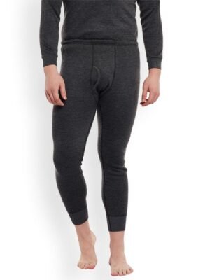 MACK JONNEY Men Charcoal Solid Thermal Bottoms Cover_lower_001