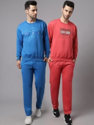 MACK JONNEY Men Pack Of 2 Printed Pure Cotton Tracksuits
