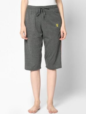 MACK JONNEY Women Grey Solid Lounge Shorts