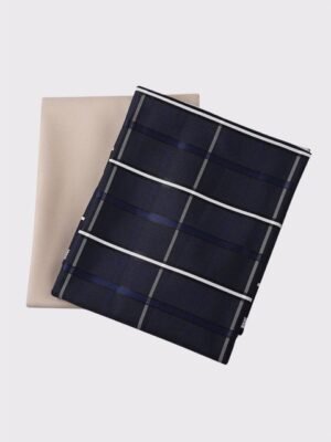 Maharaja Men Checked Cotton Shirt and Trousers Clothing Fabric
