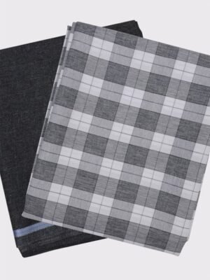 Maharaja Men Checked Shirt and Trousers Clothing Fabric