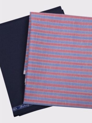 Maharaja Men Striped Cotton Shirt and Trousers Clothing Fabric