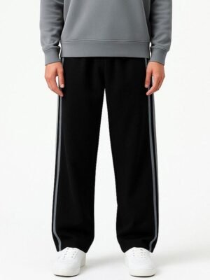 Maniac Men Colorblocked Cotton Baggy-Fit Track Pants