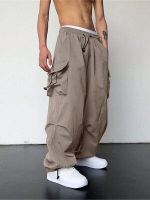 Maniac Men Loose Fit Cargo Trousers
