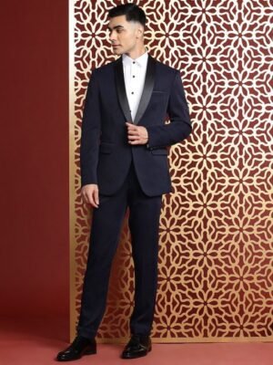 MANQ Men Slim Fit Tuxedo Suit