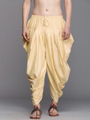 Manyavar Men Beige Solid Patiala