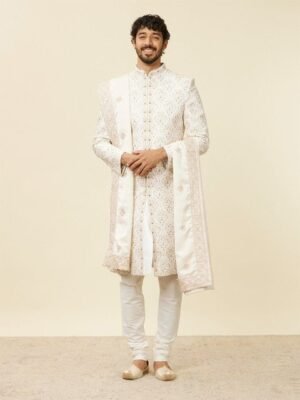 Manyavar Men Embroidered Dupatta with Sequinned