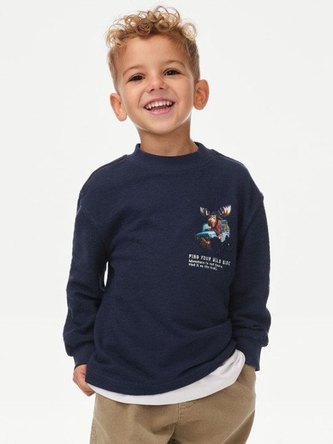 Marks & Spencer Boys Graphic Printed Cotton Sweatshirt