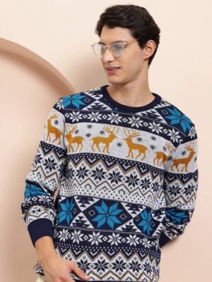 Mast & Harbour Fair Isle Crew Neck Pullover