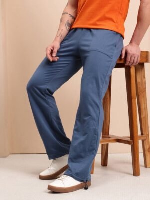 Mast & Harbour Men Mid-Rise Relaxed Fit Joggers with Toogled Hem
