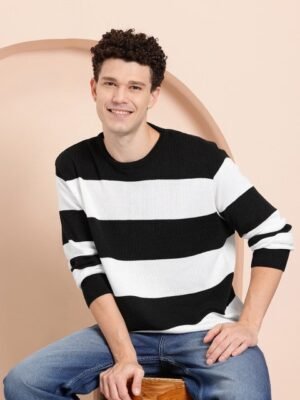 Mast & Harbour Striped Relaxed Pullover