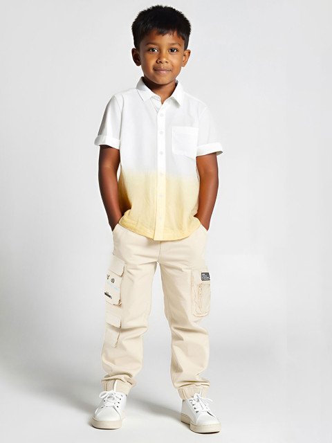 max Boys Colourblocked Pure Cotton Casual Shirt