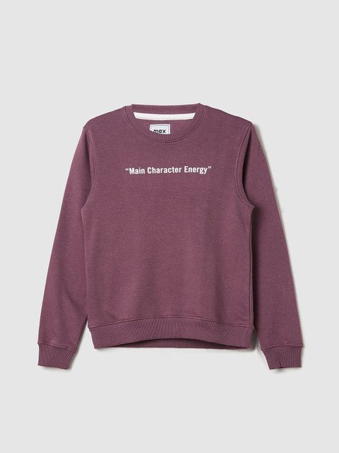 max Boys Printed Pullover Sweatshirt