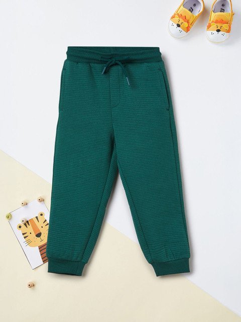 max Boys Pure Cotton Mid-Rise Joggers