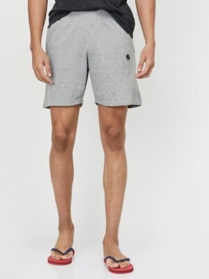 max Men Grey Melange Lounge Shorts
