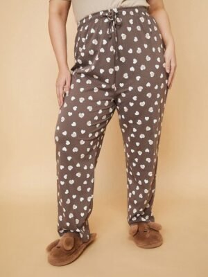 Max Women Plus size Pure Cotton Straight Lounge Pants