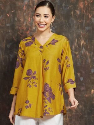 Melange by Lifestyle Women Floral Printed V-Neck Tunic