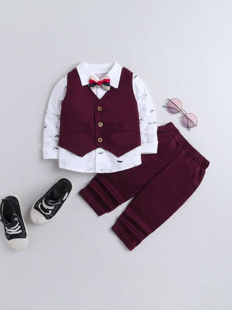 MEROPE Boys 3-Piece Single Breasted Suit