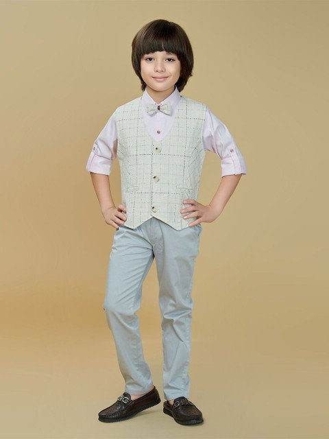 Ministitch Boys Checked 3-Piece Party Suit