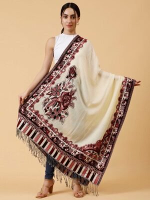 Moda Chales Floral Woven Design Shawl