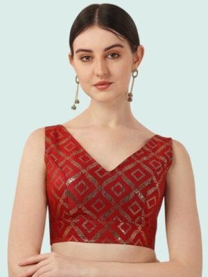 Moda Rapido Woven Design Saree Blouse