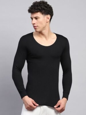Monte Carlo Men Wool Round Neck Full Sleeve Thermal Tops