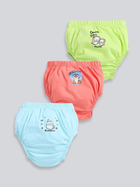 MooNKids Kids Pack Of 3 Printed Cotton Basic Briefs MK_Bloomer_326