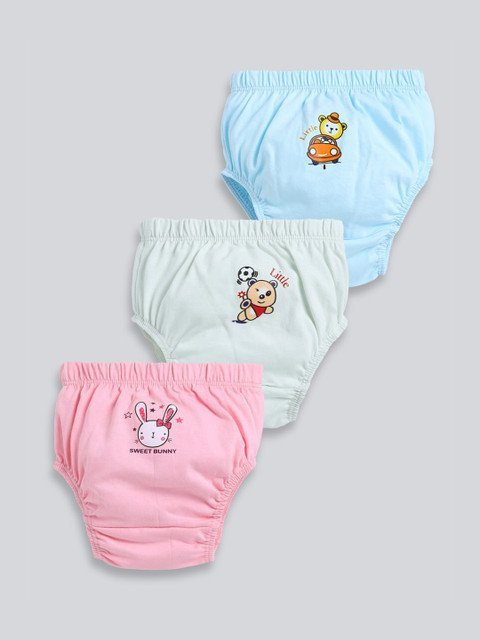 MooNKids Pack Of 3 Printed Cotton Briefs