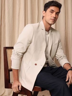 Mr Bowerbird Tailored Fit Double Breasted Casual Blazer