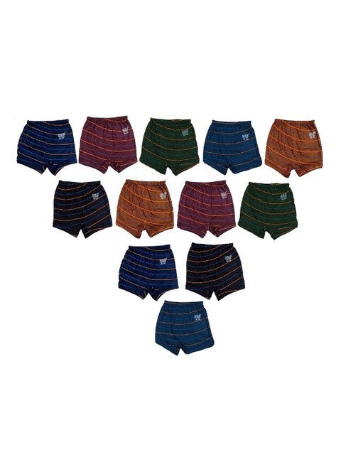 MRB Kids Pack Of 12 Striped Boy Shorts Briefs 21MRBLINEDRAWER12