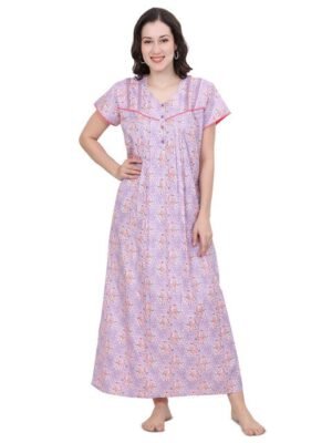Ms.Lingies Women Pure Cotton Printed Maternity Nightwear/Homewear