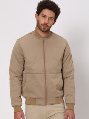 Mufti Stand Collar Long Sleeves Bomber Jacket