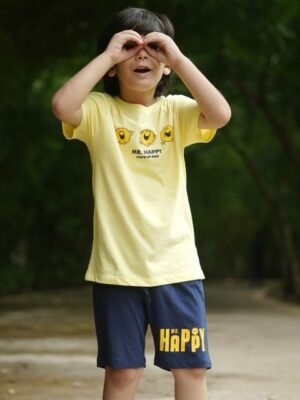 Nap Chief Kids Unisex Mr Men Little Miss Printed Pure Cotton T-shirt With Shorts