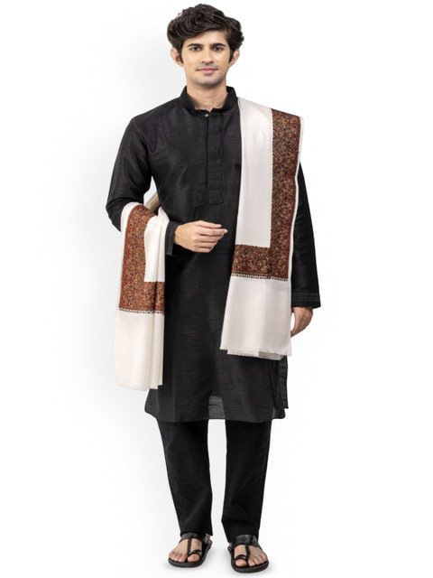 Naureen Men Embroidered Pashmina Shawl
