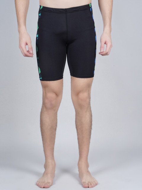 NEVER LOSE Men High Waist Swim Bottoms