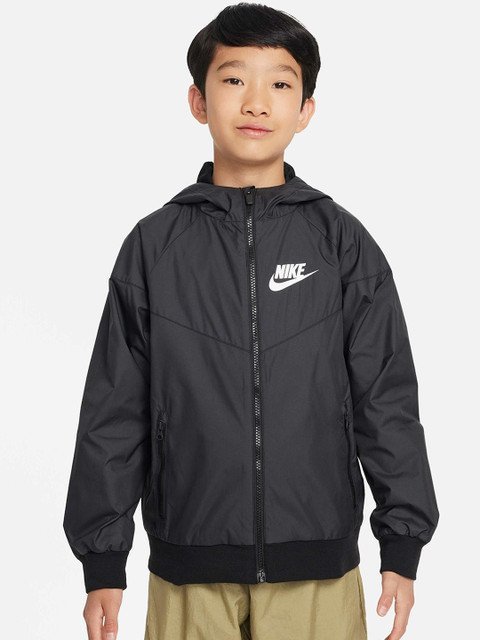Nike Sportswear Boys Windrunner Big Kids Loose Hip-Length Hooded Jacket