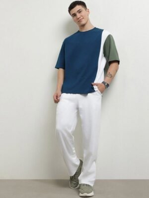 NOBERO Men Oversized Colorblock Co-ords