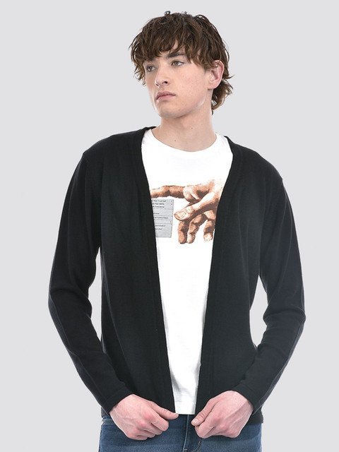 Numero Uno Men Pure Cotton Open Front Shrug