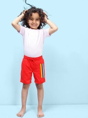 NUSYL Boys Mid Rise Striped Lounge Shorts