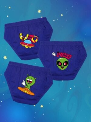 NUSYL Boys Pack Of 3 Printed Mid Rise Basic Briefs - NUBCBRFPO3.0143