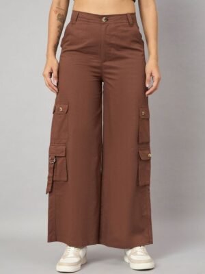 Orchid Blues Women Flared High-Rise Cargos