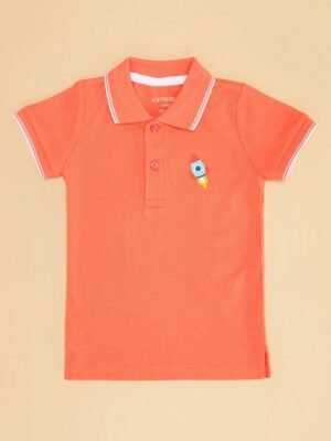 Pantaloons Baby Boys Polo Collar Applique T-shirt