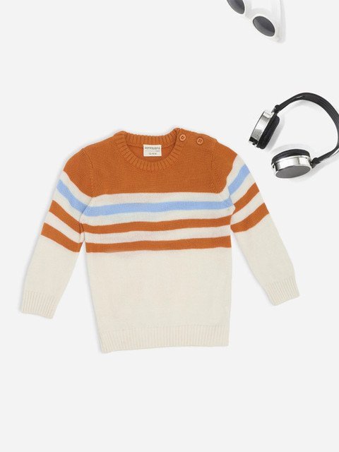 Pantaloons Baby Boys Striped Long Sleeves Pullover