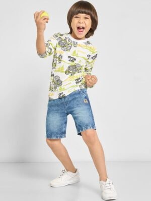 Pantaloons Junior Boys Graphic Printed Round Neck Cotton T-shirt