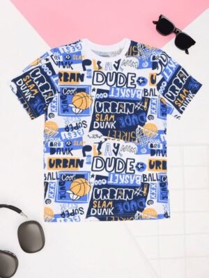 Pantaloons Junior Boys Typography Printed Round Neck Cotton T-shirt