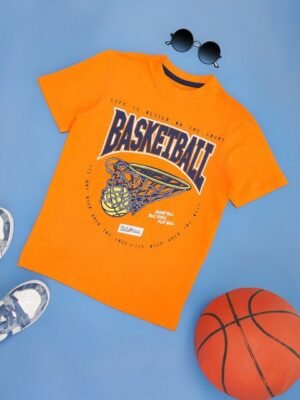 Pantaloons Junior Boys Typography Printed Round Neck T-shirt
