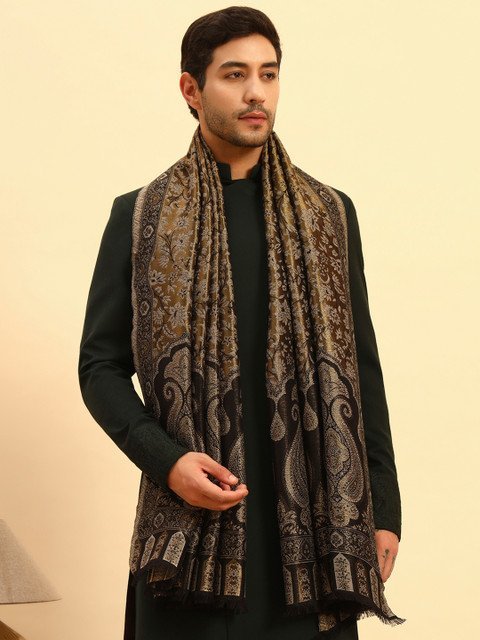 Pashmoda Hunar Zari Kaani Reversible Woven Design Shawl
